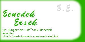 benedek ersek business card